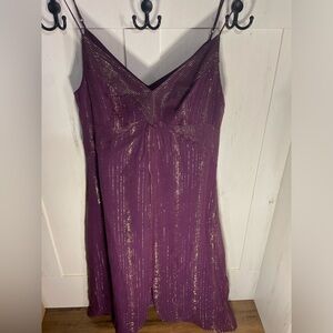 To the Max Strapless Purple and Gold Dress size 6